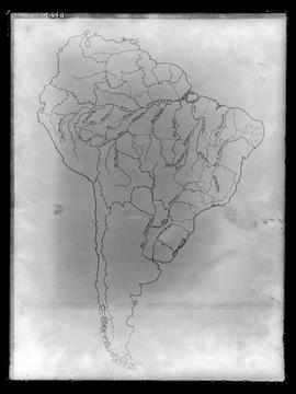 Reprodução de mapa da América do Sul