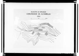 Reprodução de mapa intitulado "Município de Brusque - Comunidade da Azambuja, 1950"