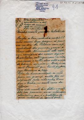 Carta enviada para Virgínia Portocarrero de sua avó