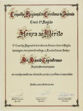 Diploma de Homenagem