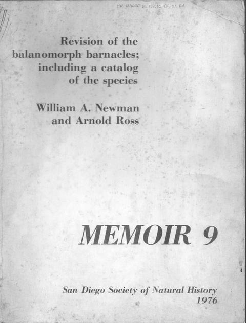 Revision of the Balanomorph Barnacles; Including a Catalog of the Species