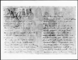 Fotografia da carta de Oswaldo Cruz a Emílio Ribas relatando as experiências feitas pelos médicos...