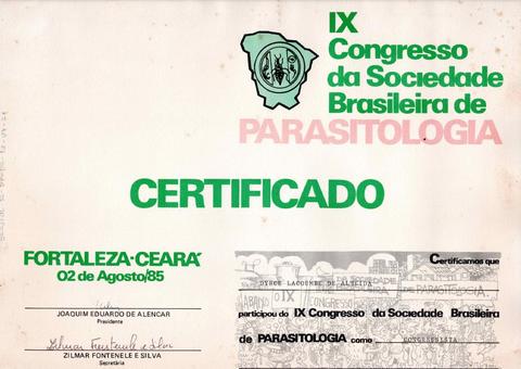 IX Congresso da Sociedade Brasileira de Parasitologia