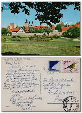 Cartão Postal Enviado de Visby