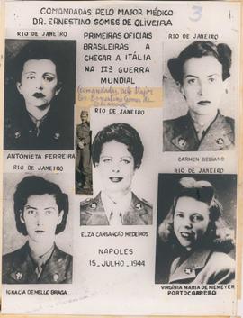 Primeiras enfermeiras da Força Expedicionária Brasileira a chegarem na Itália durante a Segunda G...