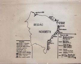 Mapa da região Nordeste